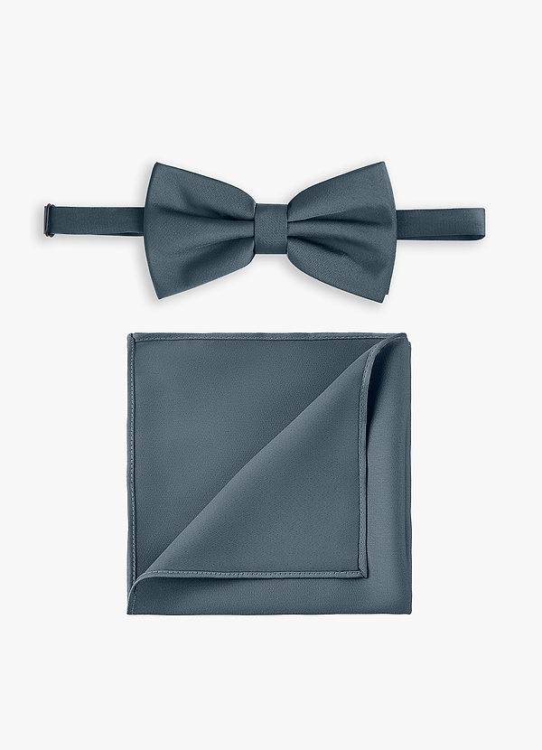 front Set aus Fliege und Einstecktuch aus Stretch-Satin