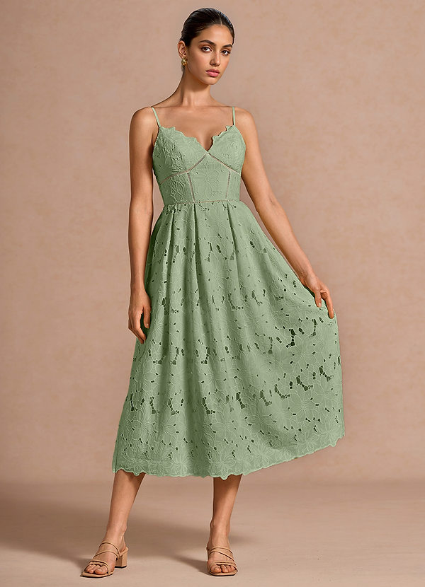 Robe Midi Vert Clair Javelia image1