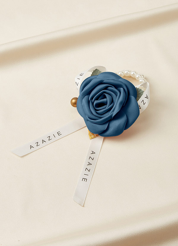 front Matching Color Matte Satin Wrist Corsage