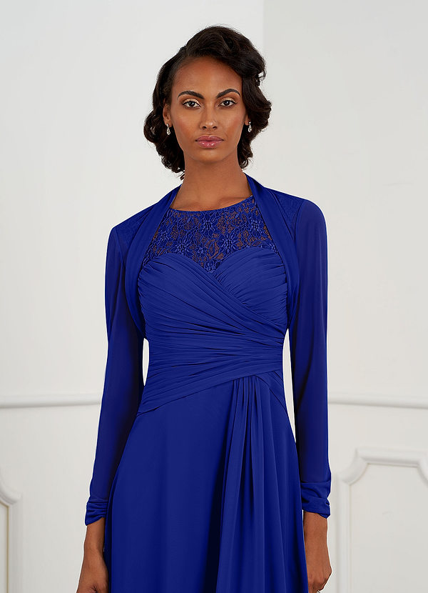 front Azazie Matching Color Shyann Mesh Wrap