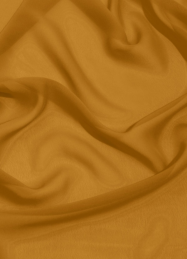 front Azazie Butterscotch Chiffon Fabric By the Yard