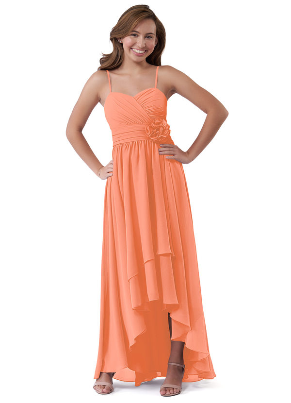 Elegantes Vestidos Sin Mangas Para Damas De Honor Junior Atardecer main image 0