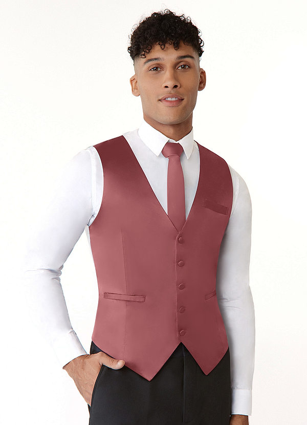 front Modern Matte Satin Vest