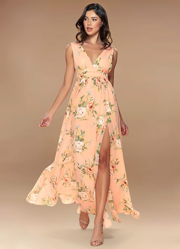 Floral Print Maxi Dress With Sleeves Sale Online, UP TO 61% OFF 