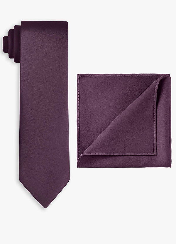 front Stretch Satin Wide Tie and Pocket Square Set
