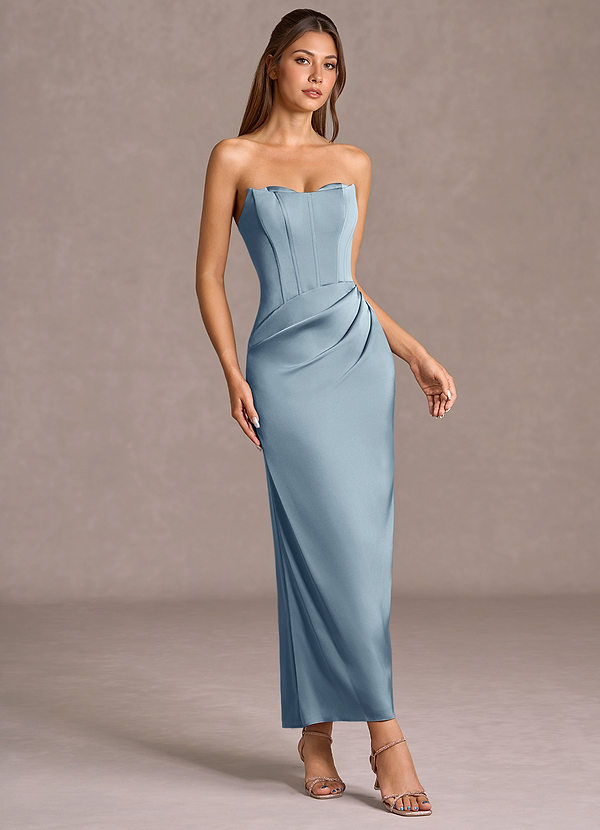 Abito Lungo Azzurro Polvere Lina image1