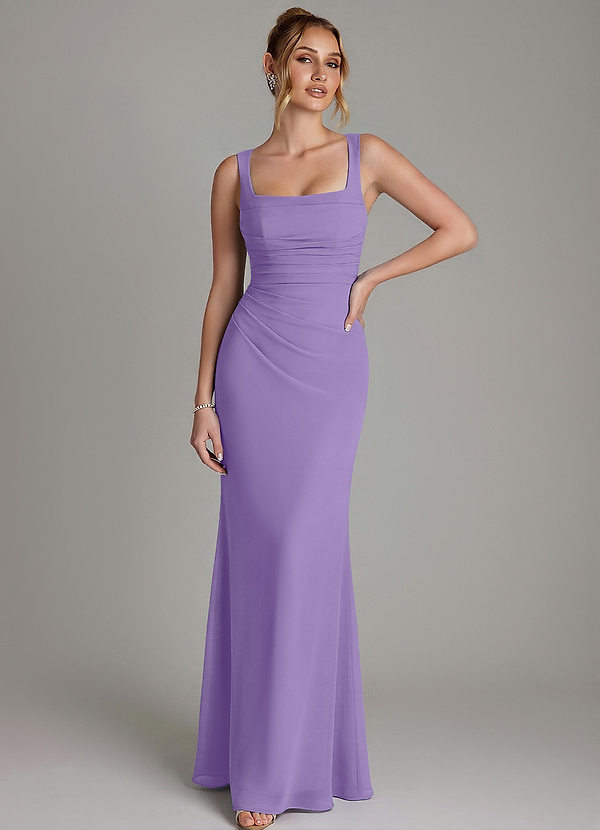 Azazie Agustina Bridesmaid Dresses Tahiti Mermaid Corset Chiffon Dress image1