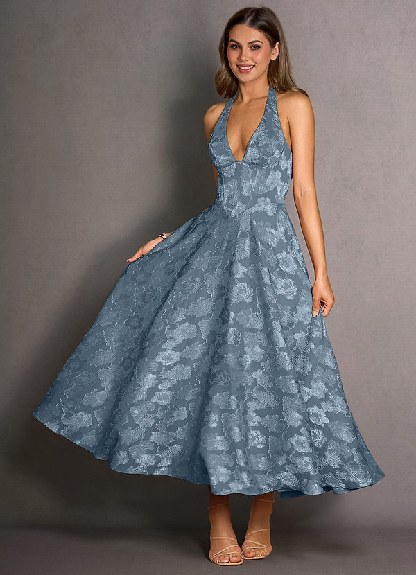 Isabeau Dusty Blue Midi Dress image1