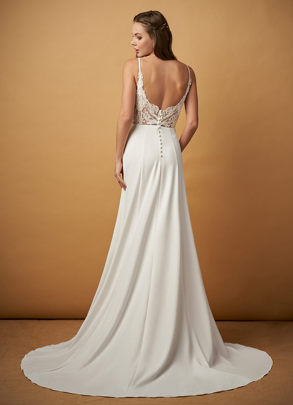 wedding dresses button back