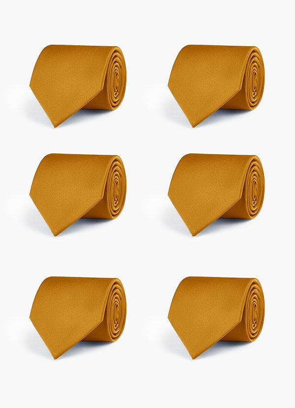 front Stretch Satin Matching Groomsmen Tie Set – 6 Pieces