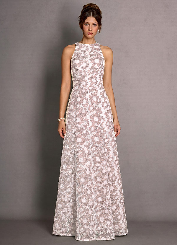 Selira Pink And White Maxi Dress image1