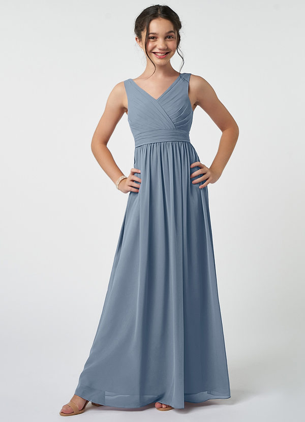 Azazie Kora Junior Twilight A-Line Pleated Chiffon Dress image1