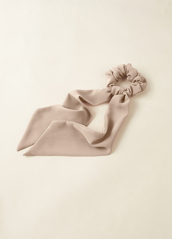 front Matching Color Chiffon Hair Scarf Scrunchie