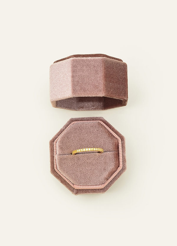 front Wedding Day Velvet Ring Box