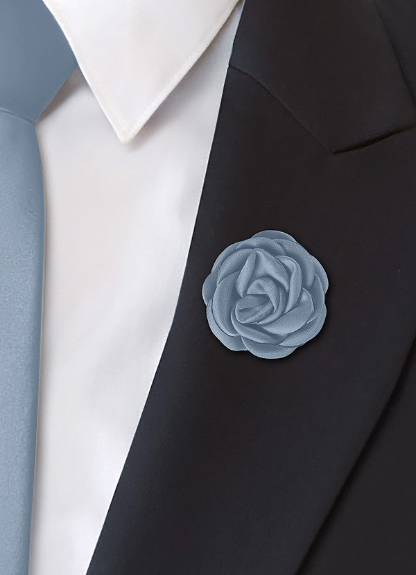 front Matte Satin Floral Lapel Flower