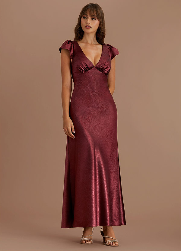 Astra Dark Cherry Maxi Dress image1