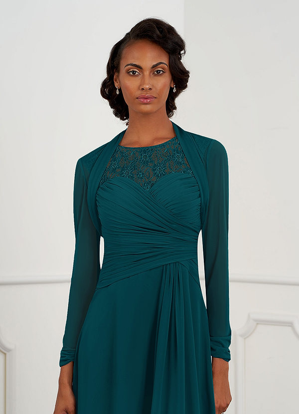 front Azazie Matching Color Shyann Mesh Wrap