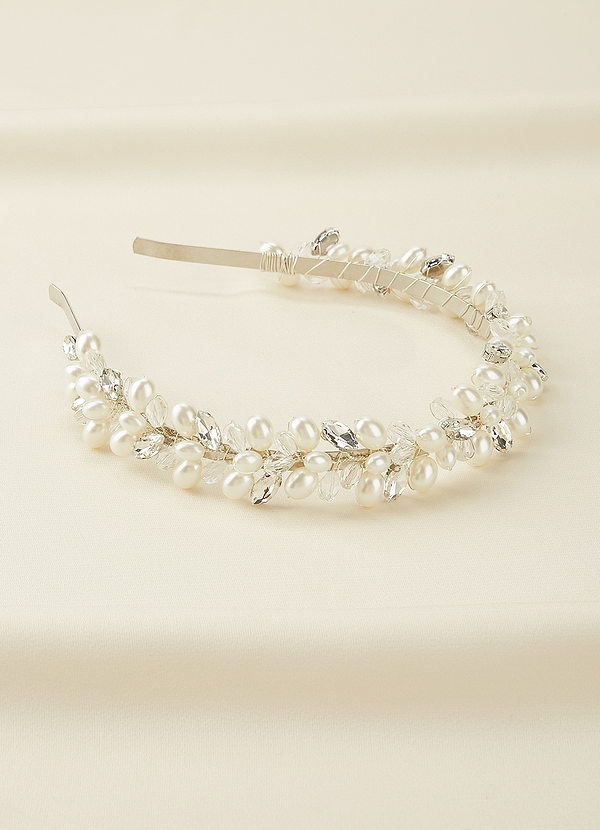 front Pearl and Transparent Beaded Headband