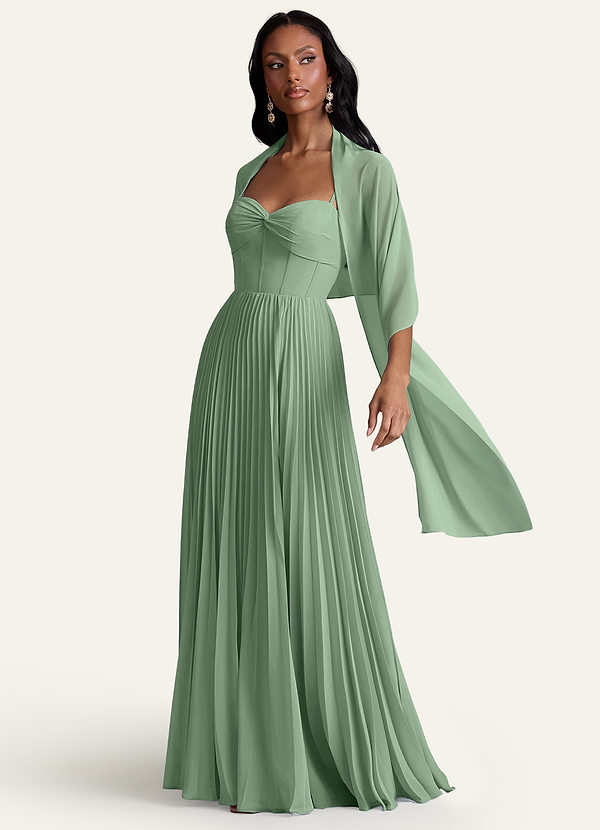 front Azazie Scialle In Chiffon Irlandese In Colori Coordinati