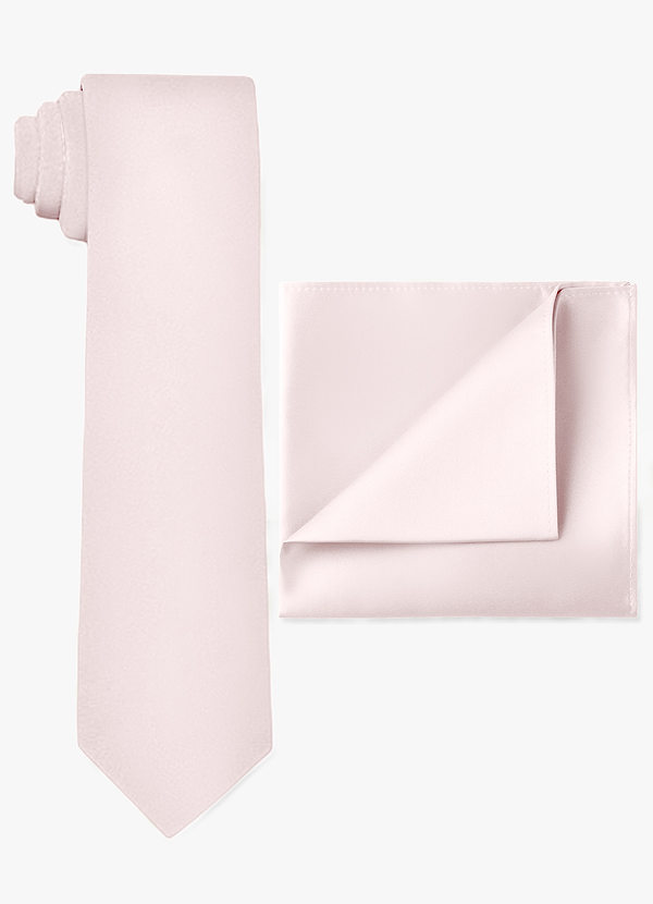 front Matte Satin Wide Tie and Pocket Square Set
