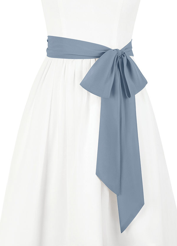 front Azazie Matching Color Chiffon Sash