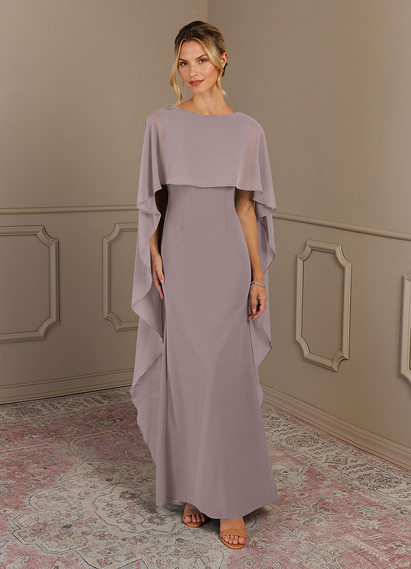 Azazie Dion Mother of the Brides Dresses Vintage Mauve Sheath Scoop Stretch Crepe Dress image1