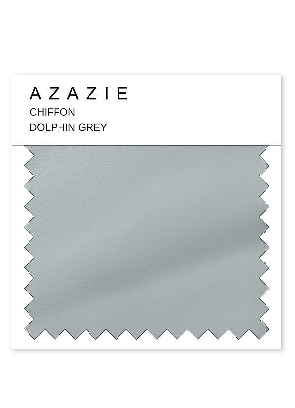 front Azazie Dolphin Grey Chiffon Swatch