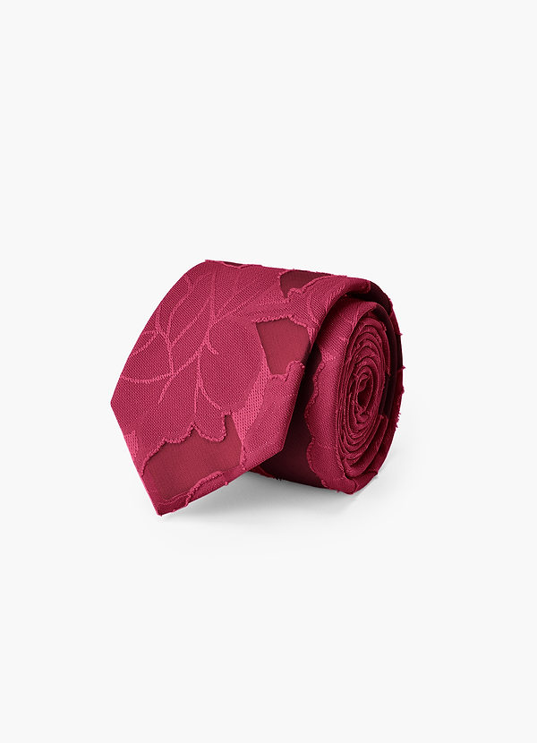 front Floral Burnout Wedding Skinny Tie