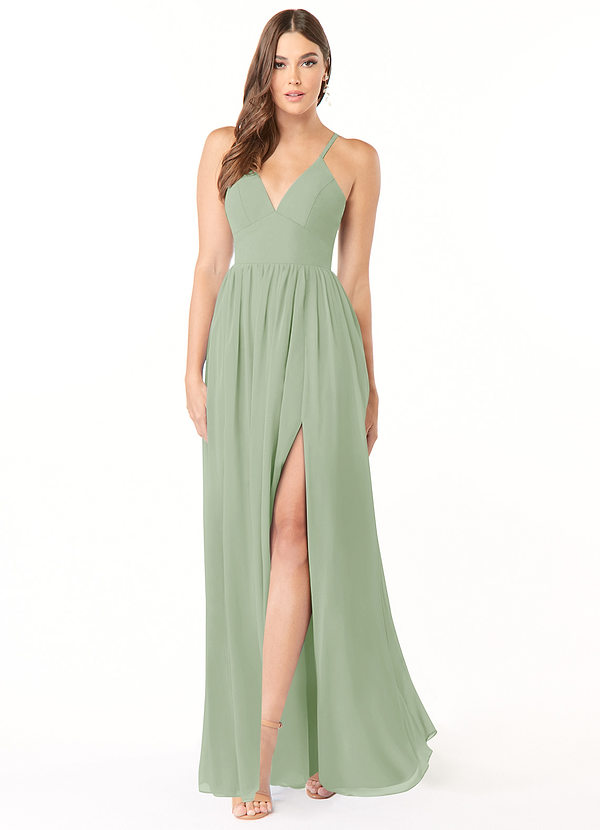 Annabelle Doble Tirantes Gasa Vestidos De Dama De Honor Salvia Polvorienta