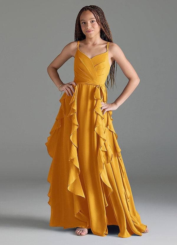 Azazie Peyton Junior Bridesmaid Dress in Butterscotch | Azazie Azazie Peyton Junior Bridesmaid Dress in Butterscotch | Azazie