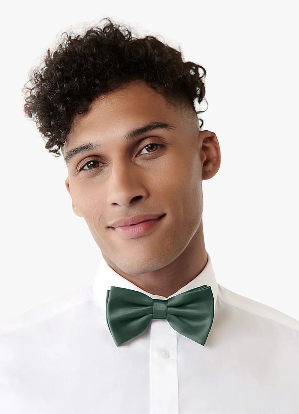 front Adjustable Stretch Satin Bow Tie