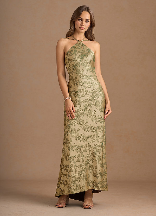 Floriane Green Brown Maxi Dress image1