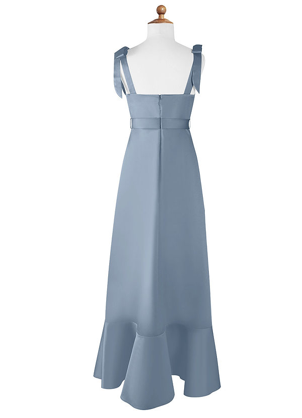 Azazie Barbara A-Line Bow Matte Satin Floor-Length Junior Bridesmaid Dress image2