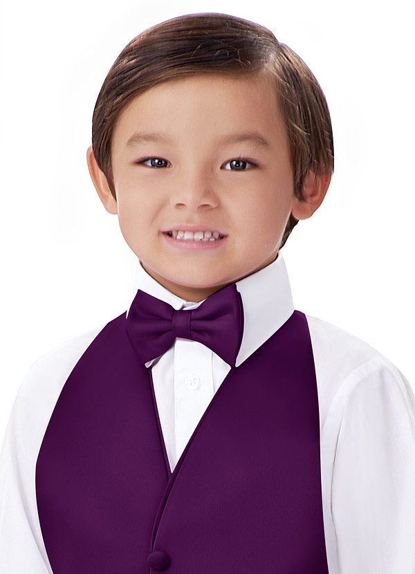 front Nœud papillon pré-noué en satin mat pour garçon