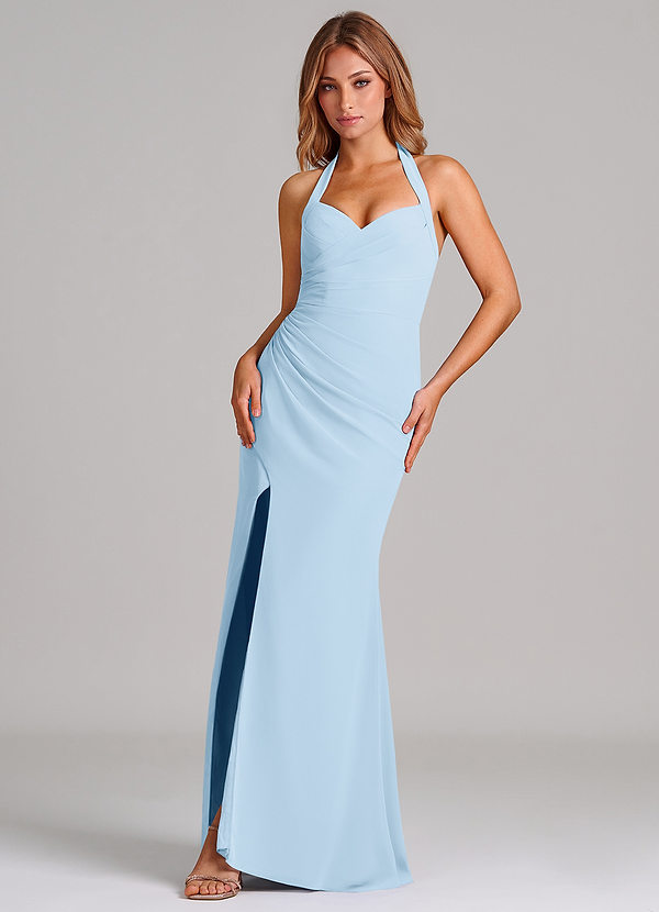 Azazie Emeria Suknie dla druhen Syrena Dekolt w kształcie serca Szyfon Do ziemi Sukienka image1