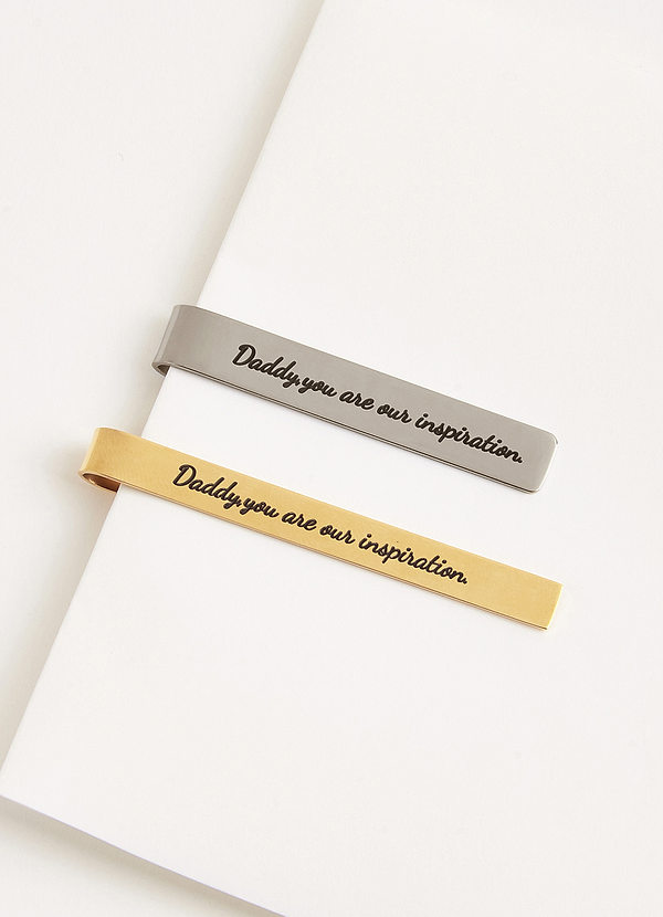 front Gepersonaliseerde metalen stropdasclip