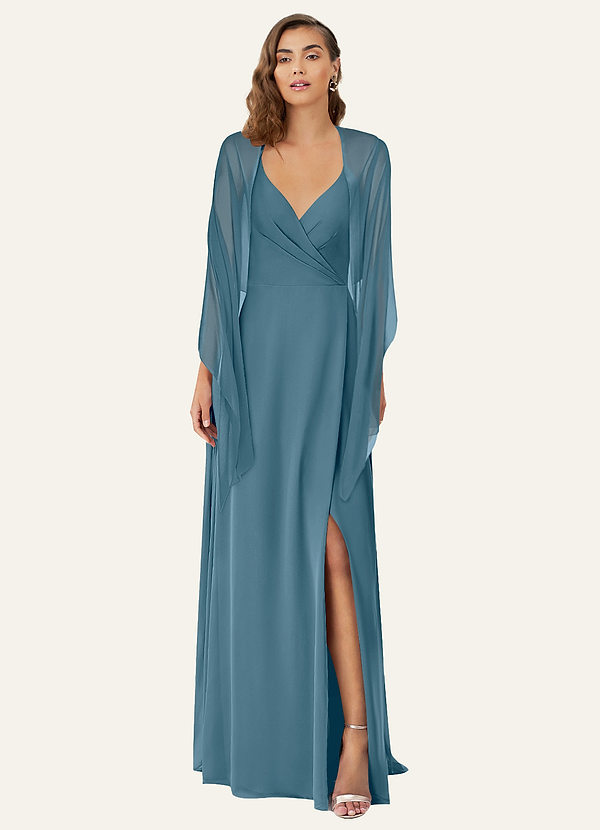 front Azazie Matching Color Ireland Chiffon Shawl