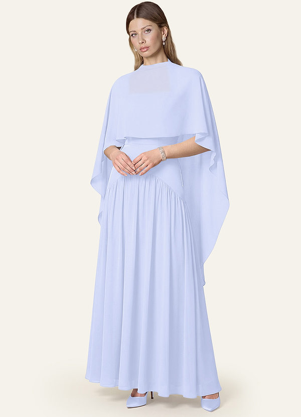 front Azazie Dopasowany Kolor Szyfonowa Peleryna Wielofunkcyjna