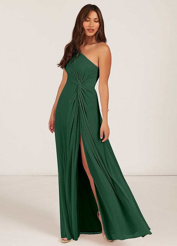 Dark Green Azazie Brooke Bridesmaid Dresses | Azazie