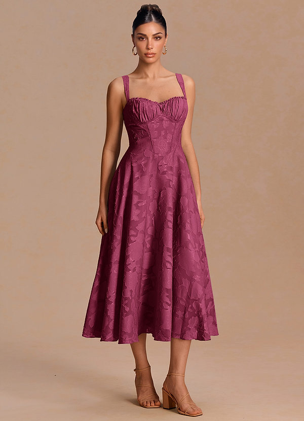 Sylvie Mulberry Midi Dress image1