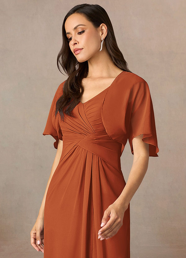 front Azazie Envoltório De Chiffon Salomé De Cor Correspondente