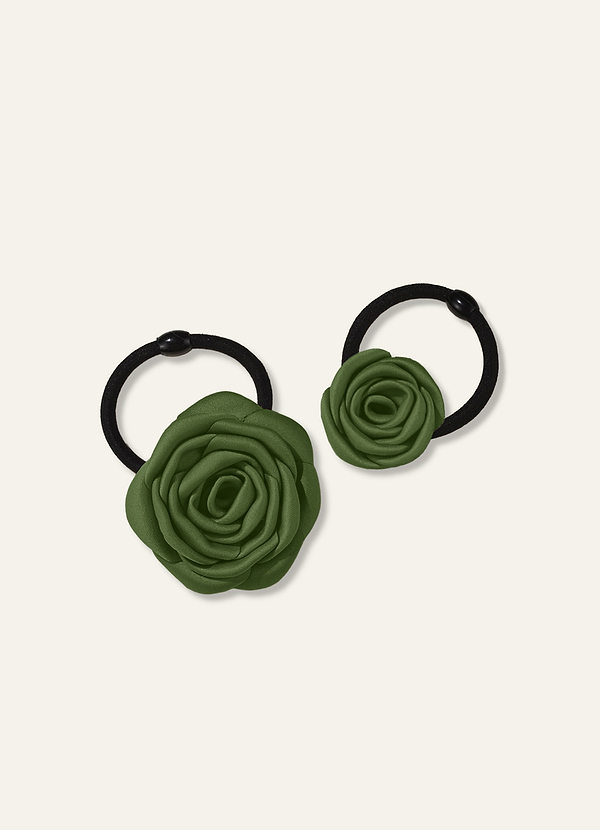 front Conjunto de 2 gomas para el pelo Darling Poise Ivory Flower