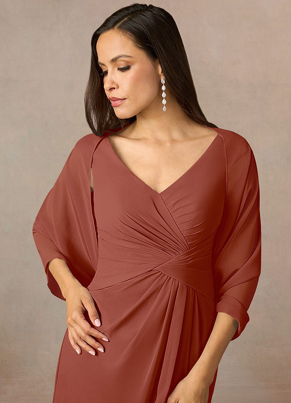 front Azazie Matching Color Sarah Chiffon Wrap