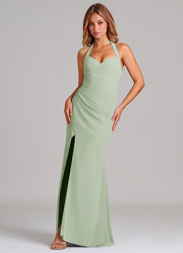 Azazie Emeria Suknie dla druhen Syrena Dekolt w kształcie serca Szyfon Do ziemi Sukienka image1