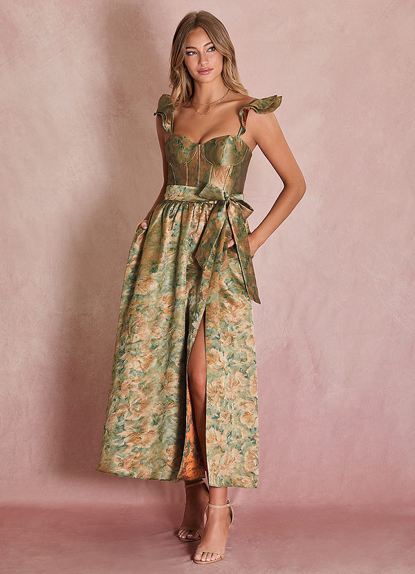 Celine Vintage Teal Maxi Dress image1