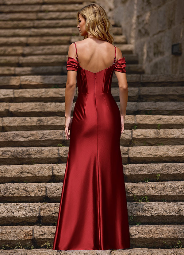 Halo Red Mermaid Prom Dress image1