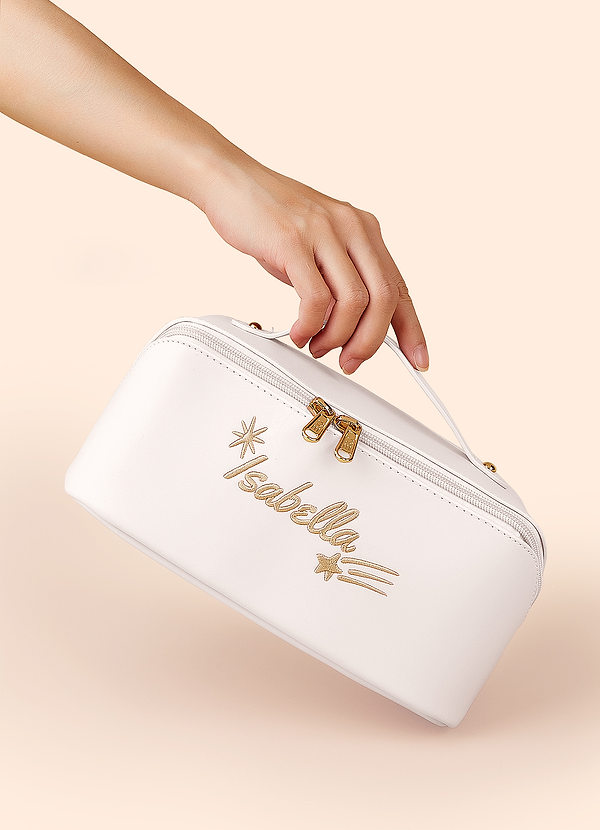 front Personalized Embroidered Name Makeup Bag