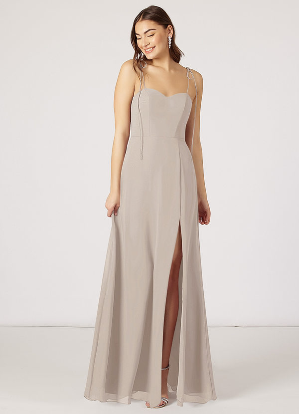 Azazie Rosey Bridesmaid Dresses A-Line Sweetheart Neckline Chiffon Floor-Length Dress image1