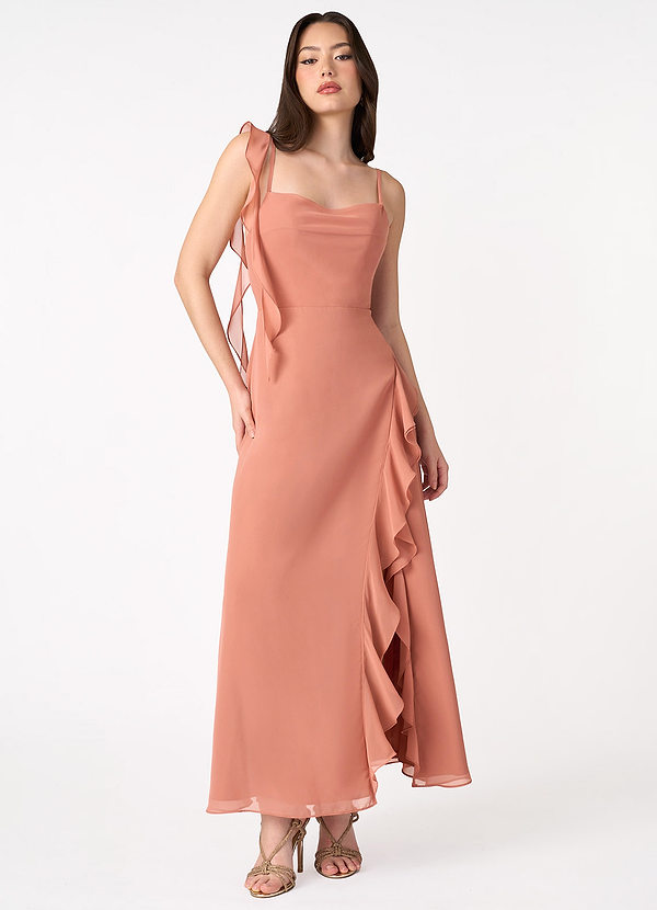 Candace Copper Ruffle Gown image1