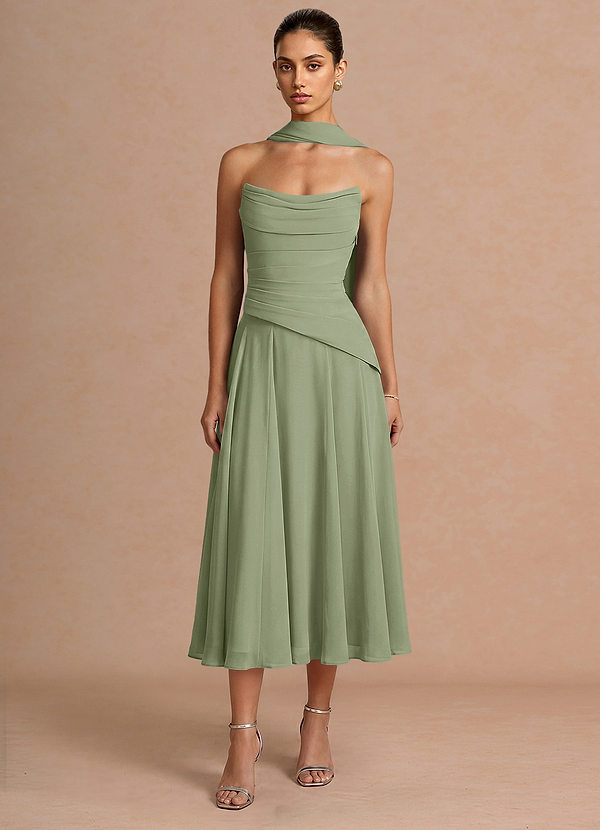 Midi jurk Gabriela Pistache image1